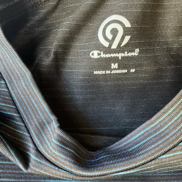 Champion Women’s Short Sleeve Screw Neck Sport T-shirt size M, Blue Stripes - Picture 4 of 6